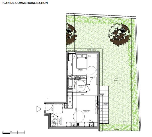 Joli T2 avec jardin dans résidence neuve