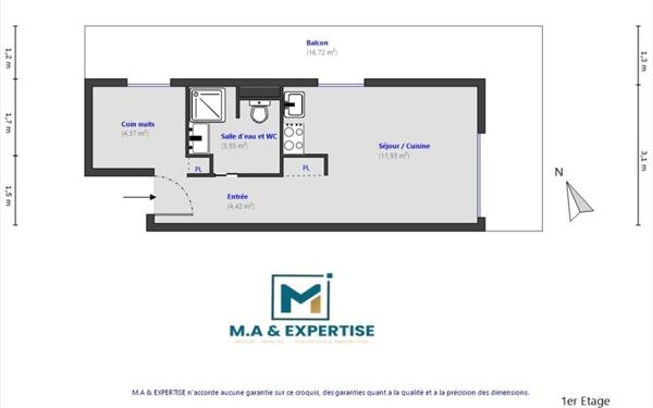 Appartement à vendre    1 pièce • 24,67 m2 Roquebrune-Cap-Martin