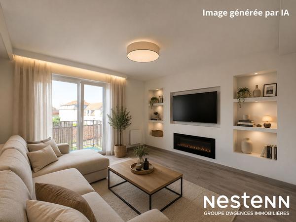 Appartement 3 pièces entièrement rénové avec balcon, cuisine équipée et grand séjour lumineux à Bischwiller