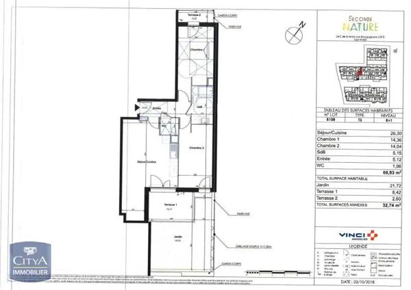 Appartement à louer 3 pièces 66.93m² Égly (91520)