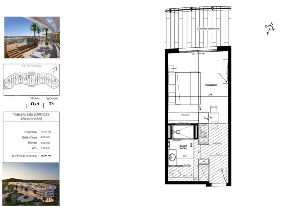 Le haut de gamme s'invite dans ce T1 de plus de 29,5 m² au sein du village naturiste du Cap d'Agde