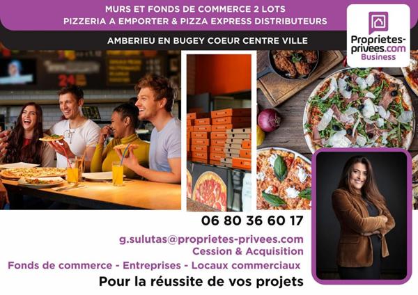 MURS ET FOND DE COMMERCE - Pizzeria à emporter authentique à fort débit