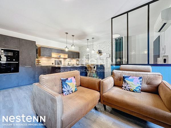 Charmant appartement meublé 3 pièces 58 m² entièrement rénové avec cellier & place de parking dans garage privé