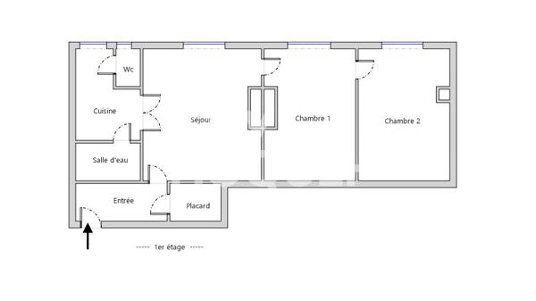 3 pièces rue Oberkampf / Au calme sur cour