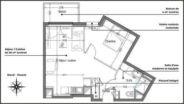 Appartement à vendre 2 pièces 41 m² Clermont-Ferrand