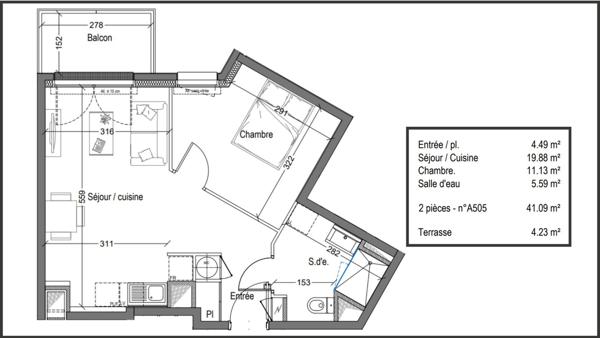 Appartement à vendre 2 pièces 41 m² Clermont-Ferrand