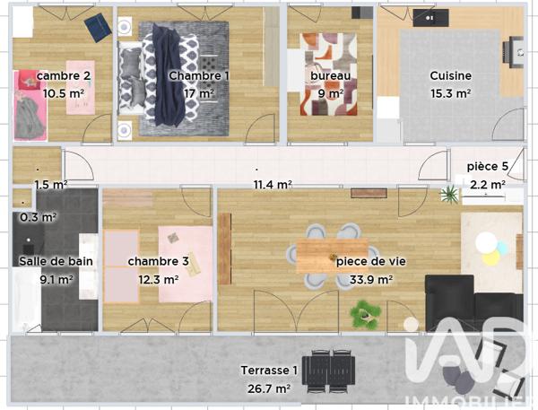 Appartement à vendre 4 pièces 125 m² Trévoux