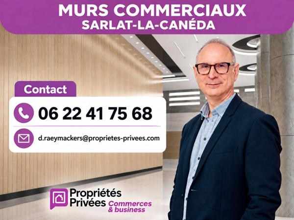 SARLAT-LA-CANÉDA  - MURS COMMERCIAUX LOUES, LOCAL 150 m²