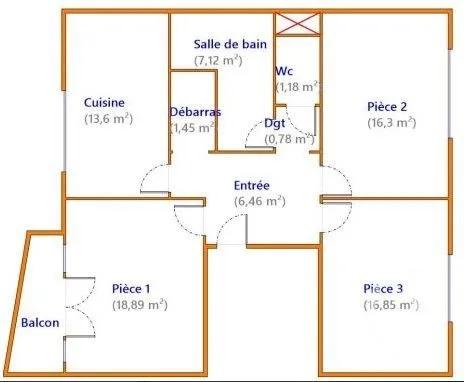 Immeuble à vendre  200 m 2   FLAVIGNY SUR MOSELLE  - 54