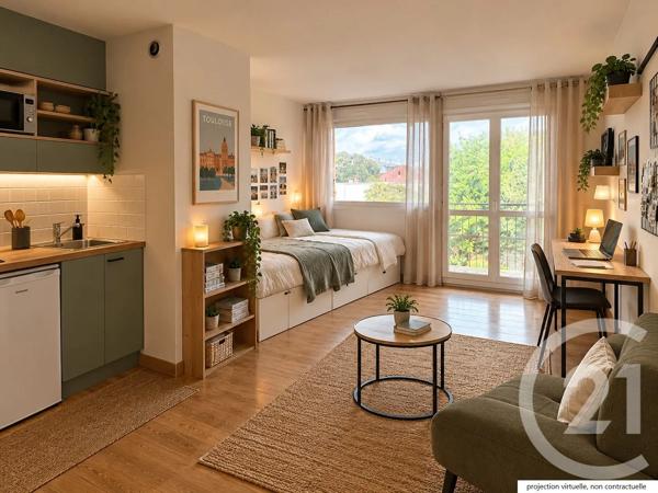 Appartement T1 à vendre  1 pièce - 31,91 m 2   TOULOUSE  - 31