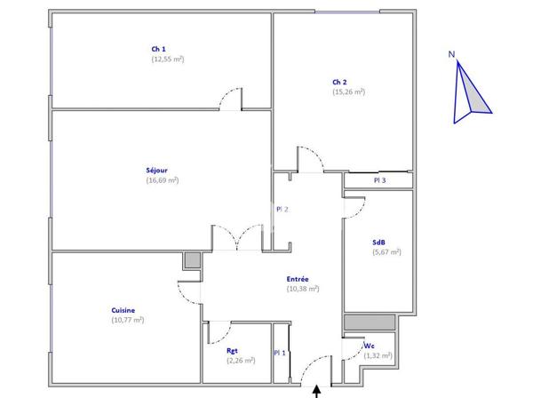 A rénover - T3 possible T4 avec parking inclus dans le prix