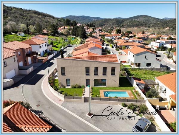 Maison d’architecte hors d’eau à personnaliser – 4 pièces – 123 m² – Terrain 347 m² piscinable – Céret 66400