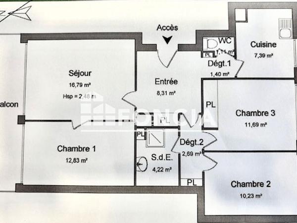 À vendre Appartement 4 pièces 76.66 m² - Antony 92160