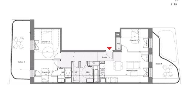 Nice – Programme neuf 3 chambres, terrasses 30,75m² et parking