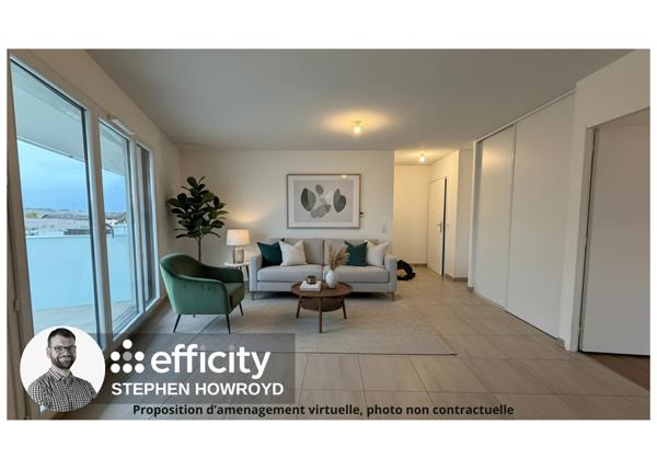 Appartement 2 pièces - 44 m² Exclusivité efficity