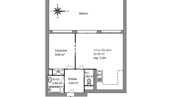 Location Appartement 2 pièces 40.6 m² - Montpellier 34090