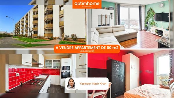 Appartement 3 pièces avec balcon de 60 m² à Longjumeau (Résidence Les Coteaux)