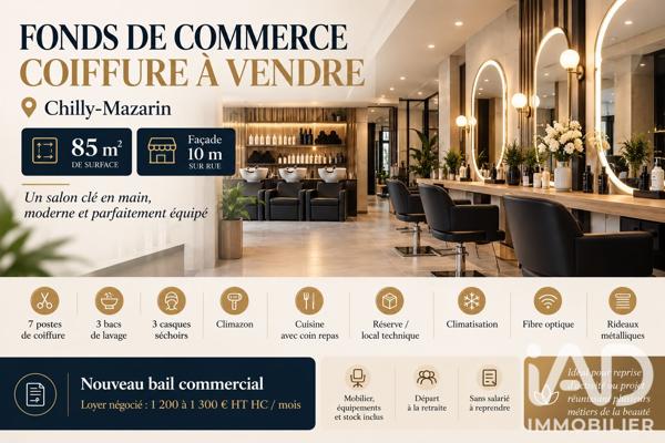 Esthétique, Coiffure​ à vendre 86 m² Chilly-Mazarin
