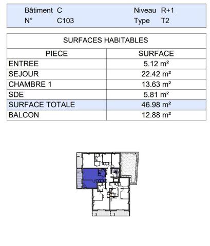 Appartement (neuf) à vendre 2 pièces 47 m² Annecy