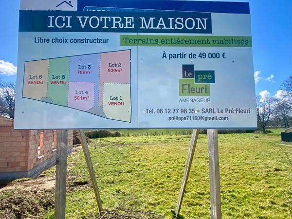 Dpt Allier (03), à vendre YZEURE terrain 581 m2 viabilisé calme, 5 min centre à pied
