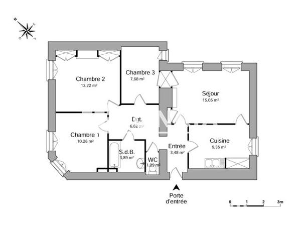 Location Appartement 4 pièces 70.64 m² - 13 RUE PERE OGIER Anse 69480