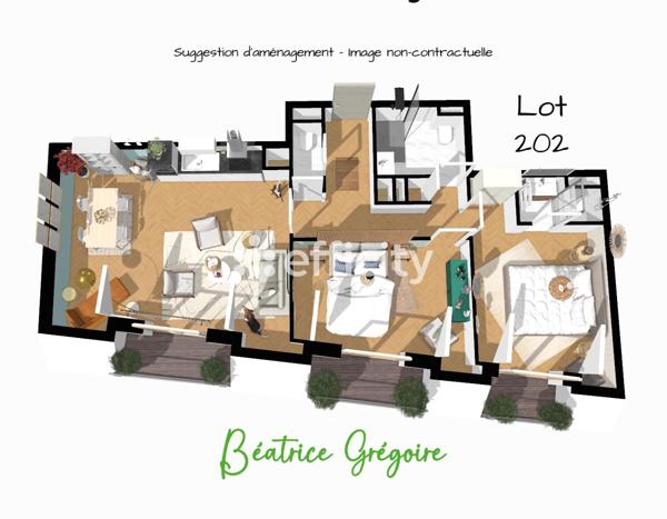 Appartement 3 pièces - 67 m²