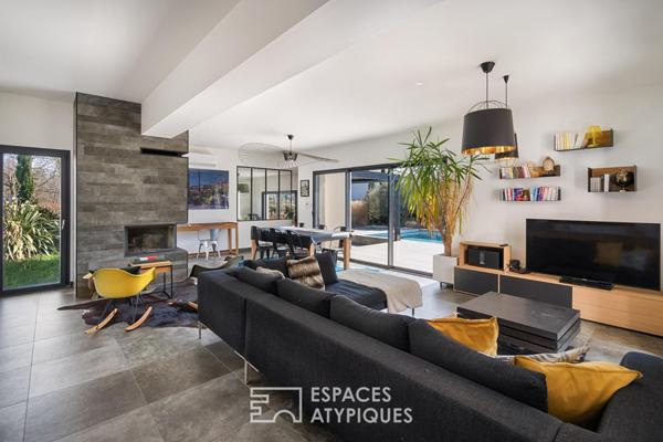 Maison contemporaine avec piscine