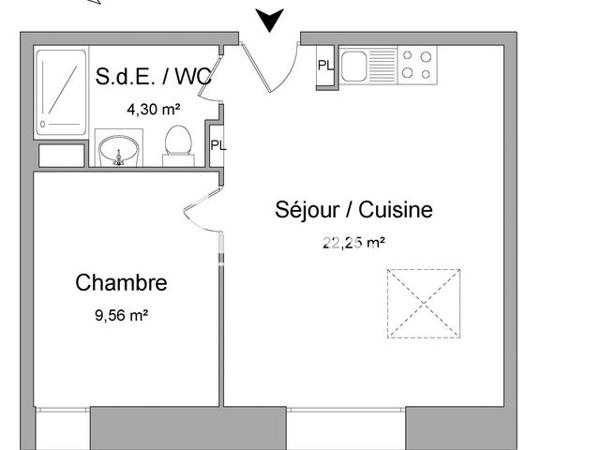 Location Appartement 2 pièces 36.11 m² - 66 RUE NOTRE DAME Saint Brieuc 22000