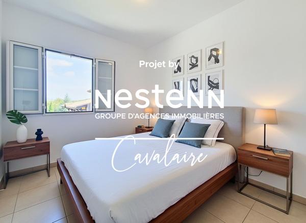 Au centre-ville de la Croix Valmer, résidence prestigieuse sécurisée avec piscine, Appartement La Croix Valmer 3 pièce(s) au deuxième et dernier étage