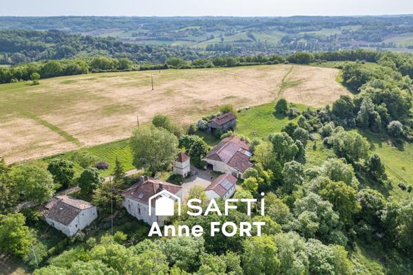 Propriété au charme unique avec 17 hectares, entre Agen et Villeneuve-sur-Lot