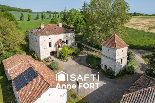 Propriété au charme unique avec 17 hectares, entre Agen et Villeneuve-sur-Lot