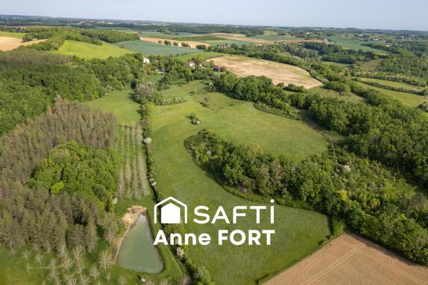 Propriété au charme unique avec 17 hectares, entre Agen et Villeneuve-sur-Lot