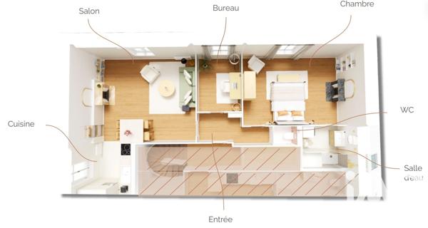 Appartement à vendre 3 pièces 64 m² Le Plessis-Belleville