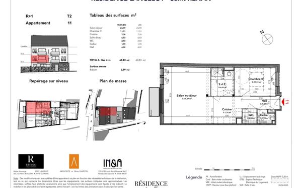 Appartement à vendre    2 pièces • 60,83 m2 Saint-Renan