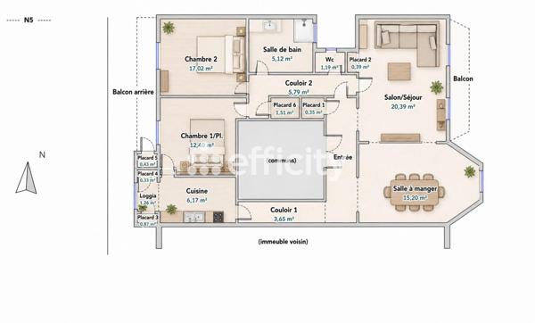 Appartement 4 pièces - 100 m² Bien prestige
