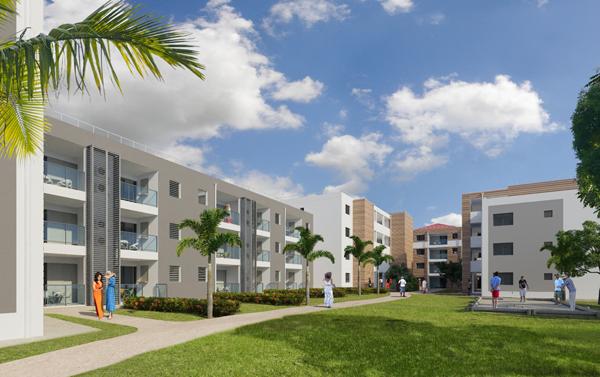 A VENDRE T2 NEUF AVEC VUE MER ET PISCINE A ROYAL KEY LE MOULE
