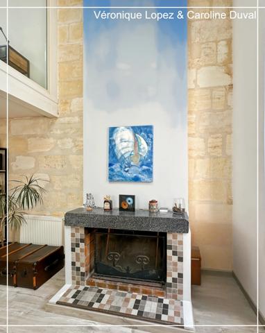 Bordeaux (33), quartier Saint-Michel, superbe appartement T3 en duplex dans un bel immeuble en pierre