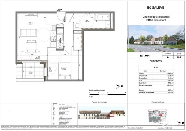 Appartement à vendre 2 pièces 49 m² Beaumont