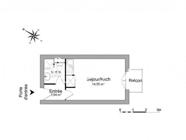 Location Studio 19.3 m² - 38 BOULEVARD DES BELGES La Roche Sur Yon 85000