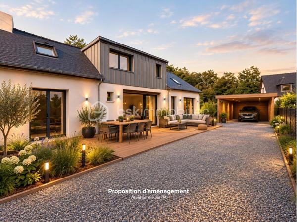 Une maison où l’on pose ses valises !
À quelques minutes du centre de Liffré et de l’A84, cette maison individuelle d’environ 104 m², entièrement rénovée, conjugue confort, fonctionnalité et simplicité de vie.
Sitôt l’entrée passée, la maison séduit par sa belle pièce de vie d’environ 45 m², réunissant cuisine aménagée et équipée, espace repas et salon. Un espace convivial et agréable à vivre, largement ouvert sur l’extérieur.
Le rez-de-chaussée offre un véritable confort de vie de plain-pied, avec une chambre, dressing et salle d’eau privative, ainsi qu’un WC indépendant et une buanderie.
À l’étage, deux autres chambres prennent place autour d’un palier pouvant également accueillir un petit espace bureau ou jeux. Une seconde salle d’eau avec WC complète ce niveau.
Côté extérieur, le terrain clos d’environ 500 m² offre un bel équilibre entre jardin, cour et stationnement, avec également un cabanon de jardin.
Entièrement rénovée et classée DPE B, cette maison ne demande qu’à accueillir ses nouveaux propriétaires.
Un bien fonctionnel et confortable, à découvrir sans tarder pour apprécier son agencement et son ambiance.
Contactez-moi directement au 06 50 75 18 59 pour obtenir davantage de renseignements ou programmer votre visite.