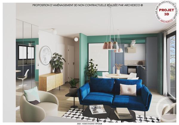 Appartement F3 à vendre  3 pièces - 61,90 m2 DONVILLE LES BAINS - 50