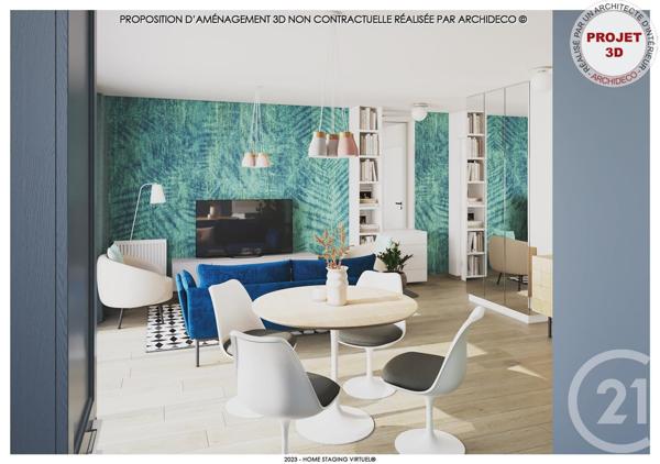 Appartement F3 à vendre  3 pièces - 61,90 m2 DONVILLE LES BAINS - 50