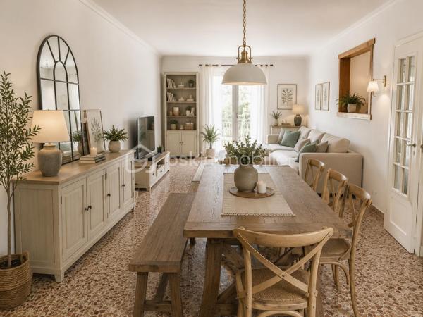 Vincent PR et Celine H IMMOBILIER vous présentent en exclusivité une jolie maison;
Située à Annonay, proche Davezieux, dans un secteur calme et résidentiel, cette maison mitoyenne de 95 m2 environ, construite en 1977.

Elle se compose de 4 pièces, dont 3 chambres, une salle de bain WC à l’étage,
au rez-de-chaussée, un grand double séjour, un WC, une cuisine séparée, ouvrant sur une belle terrasse plein sud
Une véranda d’environ 12 m² vient parfaire l'ensemble.
Garage avec mezzanine,
Cave et buanderie.
Chauffage électrique récent.
Exposition plein sud, assurant une belle luminosité tout au long de la journée.
Double vitrage récent sur l’ensemble du logement .

Une question, une visite, nous sommes joignables par téléphone
VINCENT 0633502868
CÉLINE 0749427426