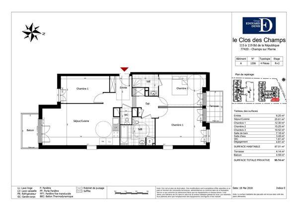 Appartement 4 pièces à vendre à Champs sur Marne - Exclusivité ERA CARAVELLA IMMO