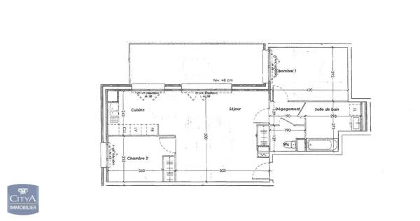 Appartement à louer 3 pièces 66.23m² Villeurbanne (69100)