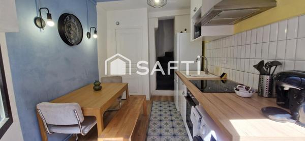 maison atypique en bonne état de 42m², 2 chambres, 2 salles d'eau, 2 toilettes,