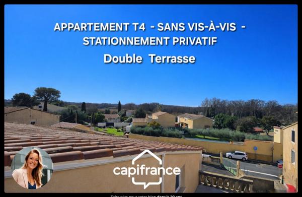 Appartement à vendre 5 pièces BELARGA (34), appartement 3 chambres et mezzanine + parking privatif + double terrasse