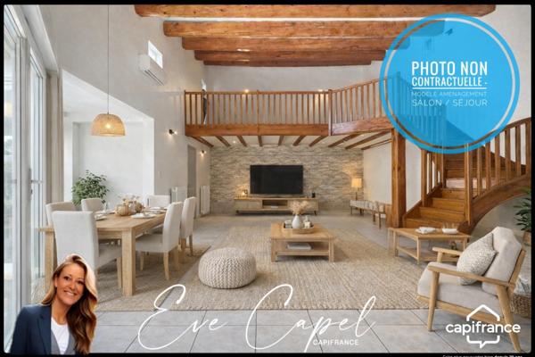 Appartement à vendre 5 pièces BELARGA (34), appartement 3 chambres et mezzanine + parking privatif + double terrasse