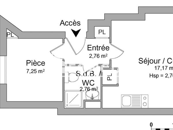 Location Appartement 2 pièces 29.94 m² - 8 RUE FAUTRAS Brest 29200