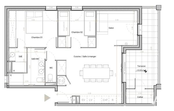 Appartement à vendre 3 pièces 67 m² Font-Romeu-Odeillo-Via